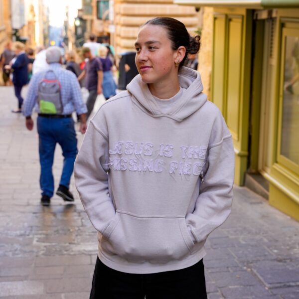 Grey Missing Piece Hoodie